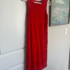 New York & Company Red Midi Dress